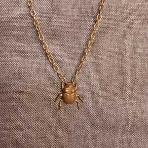 Gold Tone Balducci Beatle Necklace